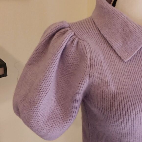 Nasty Gal Puff Sleeve Sweater. Soft Girl, Twee, Light Academic - Picture 4 of 10